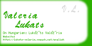 valeria lukats business card